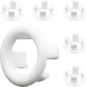 6 Pcs Sink Overflow Ring, White