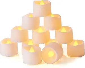 Homemory 12-Pack Battery Tea Lights with Timer Built in, Auto-On 6H Daily