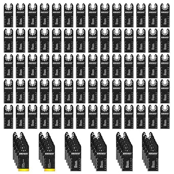 AMZWEI 100PCS Professional Multitool Blade Kits Metal, Wood Cutting