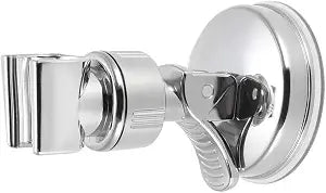 uxcell Shower Head Holder Adjustable Suction Cup Wall Mount Handheld Shower Bracket 105mm Silver Tone