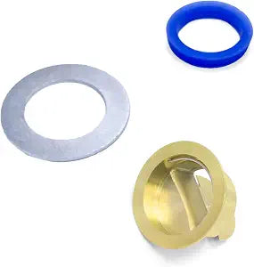 DAMILA 1.5 to 2.25 Inch Drain Odor Eliminator Zero Odor Stopper Galvanized Steel Adapter Ring Airtight Seal Backflow Preventer Drain Insert Plug for Shower Bathroom Sink Floor Basement Laundry (Gold)