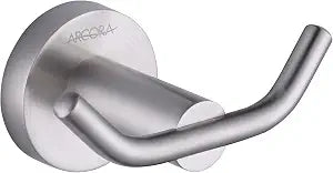 ARCORA Brushed Nickel Towel Hooks, SUS 304 Stainless Steel Bath Robe Hooks