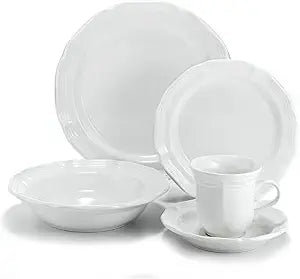Mikasa French Countryside 5-Piece Place Setting, Cream