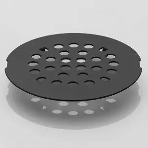 Snap-in Shower Drain Cover 4-1/4 inch Shower Strainer Grid Round (1, Black)