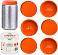 Sunshine Remedy Reusable Silicone Soda & Beer Can Lids, 6-Pack (Orange)
