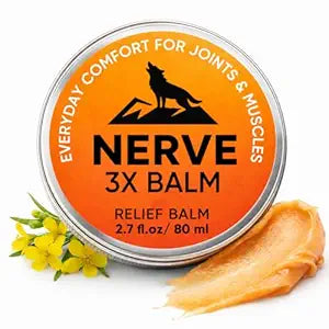 Minnah Nerve 3x Balm for Neuropathy, Natural Herbal Joint Care Warming with Organic Arnica & Camphor, Lymphatic Balm 3x Bálsamo MsM for Feet, Knee, Back & Joint, Non-Greasy Formula, 2.7fl oz