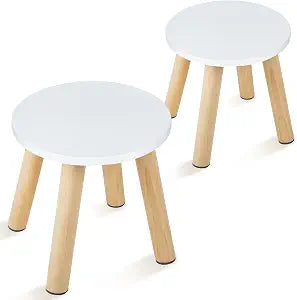 VISCOO 2 Pack Wooden Step Stool for Kids,Children's Stool,Small Wood Stool