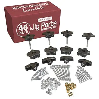 46 Piece T Track Bolts and Knobs Kit 1/4-20