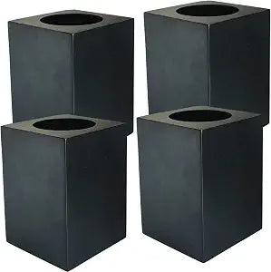 Wood Bed Risers, Furniture Risers-Heights 4.5 Inch Heavy Duty Risers Black