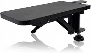 Arm Rest for Desk Elbow Support Black 9.57 x 4.8 Inch,Foldable Computer Desk Armrest Extender Tray,Ergonomic Relieve Stress,Eliminate Pain,Reduce Office Occupational Chronic