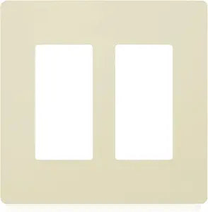 Faith Ivory 2-Gang Screwless Wall Plate (1-pack) | Light Switch Plate or Wall Plate for Electrical Outlet | 2-Gang Wall Plate for Decorator Switches and Receptacles | Heat-Resistant Thermoplastic