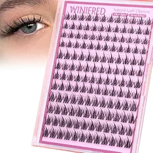 Winifred Fairy Lash Clusters Wispy Eyelash Clusters 10-14mm Cluster Eyelash Extensions Natural Invisible Clear Band Lashes Clusters Spiky Anime Lash Extension Natural Look Manga Individual Lashes