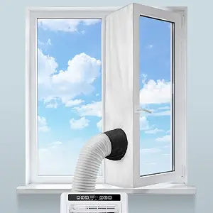 Portable AC Window Seal Kit, 157"/400CM Casement Crank Window AC Vent Kit