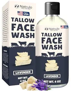 Beef Tallow Soap – All Natural Grass Fed Tallow Face Wash – Moisturizing, Exfoliating Face Cleanser Great for Eczema, Dry, Itchy, Sensitive Skin – Handcrafted Bath Soap for Adults, Kids, Made in USA