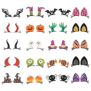 Halloween Costume Accessories Halloween Hair Clips for Women Girls - 40 Pcs - Small Clip-On Halloween Hair Accessories Decor Decoration Party Supplies