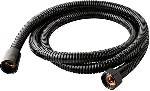 Original StoneStream 6-Foot Black Shower Hose - Flexible, High-Pressure, Universal Fit - Durable, Anti-Kink Design with Solid Brass Connectors - Easy Installation, Handheld Showerhead Compatible