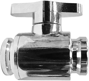 Dracaena.io G1/4 Water Cooling Ball Valve, Brass, Silver, 1-Pack