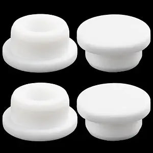 4 Pcs Rubber Sink Overflow Hole Cover,Kitchen Bathroom Sink Spillover Hole Round Overflow Cover,Reusable Drain Insert Plug Round Caps,Bathroom Basin Trim Rubber Material (White)