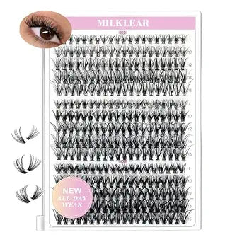 Lash Clusters Wispy Eyelash Clusters 300 Pieces, 8-16mm Mixed Length, 30D-50D Natural Volume Lash Extensions