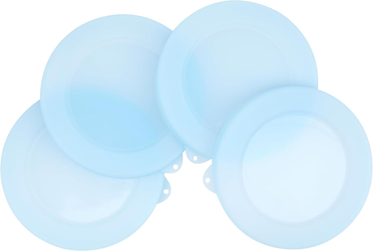 4 Pack Silicone Lids for Corelle 418 18oz White Soup/Salad Bowls, Freezer & Microwave & Dishwasher Safe (Bowl not included)
