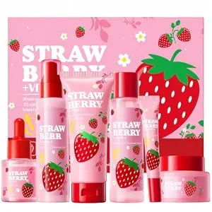 Strawberry VC Skin Care Set for Kids 10-12,Skincare Set Gift for Teen Girls