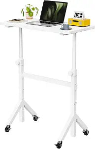 Marsail Mobile Standing Desk with Lockable Wheels and 6 Height Levels