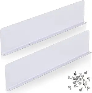 2 Pcs Gutter Valley Splash Guards Roof Rain Diverter, Straight Style, White