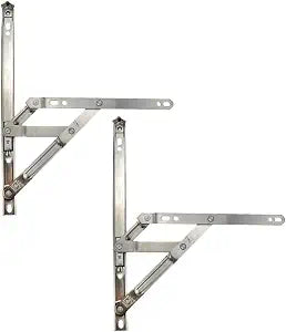 Casement Window Hinges 12 Inch Stainless Steel Friction Stay Hinges - 2pcs