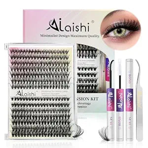 Lash Clusters Kit, DIY Cluster Eyelash Extensions 9ï¿½ï¿½ï¿½ï¿½ï¿½ï¿½ï¿½ï¿½ï¿½16mm, 30D+40D, 280pcs, D Curl Natural Volume Lashes with Lash Bond and Seal, Tweezersï¿½ï¿½ï¿½ï¿½ï¿½ï¿½ï¿½ï¿½ï¿½Waterproof Fa