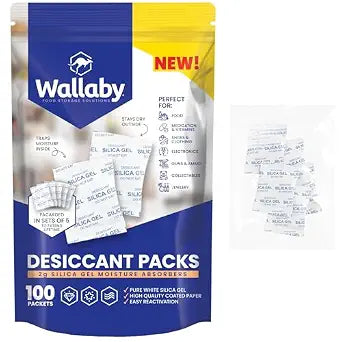 Wallaby 2g Food Safe Desiccant Packets for Moisture Control (100-pack)
