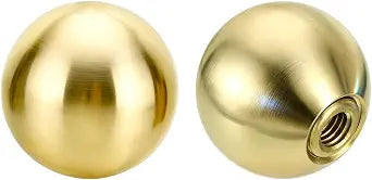 25mm Solid Brass Ball Finials for Lamps 2PCS Metal Lamp Finials Screw On