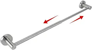 RFOUO Adjustable Towel Bar 12.3-23.1 Inch -Bath Towel Rack with SUS 304 Stainless Steel,Heavy Duty Wall Mounted Towel Bar, Towel Racks for Bathroom Kitchen Brushed Nickel
