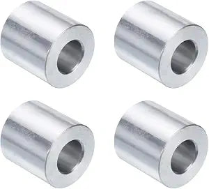 uxcell 4pcs Aluminum Spacer 1/2" Bore x 1" OD x 1" Length Screw Standoff Bushing Plain Finish Round Metal Spacer for 1/2 ID Screws Bolts and Rods