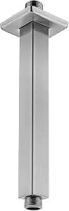 8 Inch Square Ceiling Mounted Shower Arm and Flange, Brushed Nickel