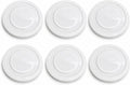 Mian White Plastic Lids fits Luminarc Working Glass 6 Pack