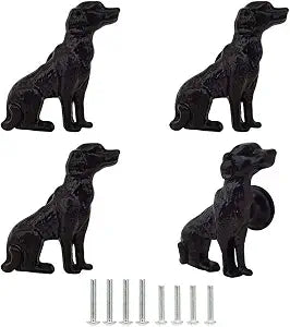 Vintage Decor Metal Pet Dog Cabinet Knobs Unique Drawer Pulls Handles 4Pcs