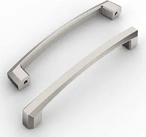 Amerdeco 10 Pack Brushed Satin Nickel Cabinet Pulls, 5 Inch(128MM) Hole Centers, Kitchen Cabinet Handles, Drawer Pulls, ZH0032