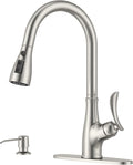 APPASO Brushed Nickel Kitchen Faucets with Soap Dispenser