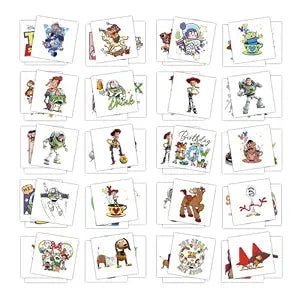 60Pcs Toy Cartoon Story Temporary Tattoos, Waterproof Anime Tattoo Stickers Perfect for Fans, Birthday Parties, and Christmas (Toy1)