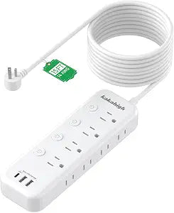 15FT Heavy Duty Extension Cord with Individual Switches on Off