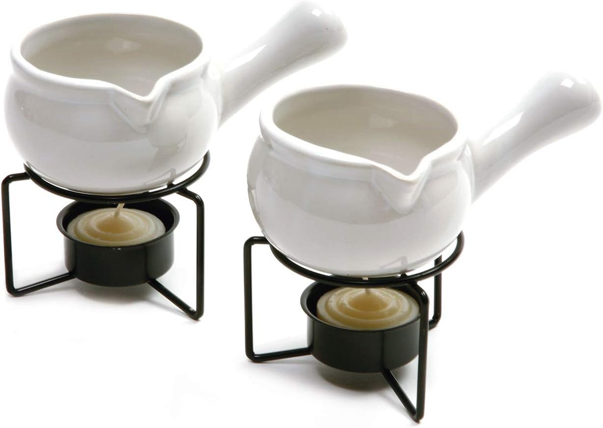 Norpro 2-Piece Ceramic Butter Warmer Set with Tea Lights