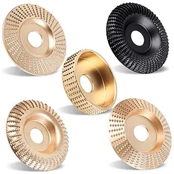 Pomsare 5PCS Angle Grinder Wood Carving Set, Sanding and Polishing Disc