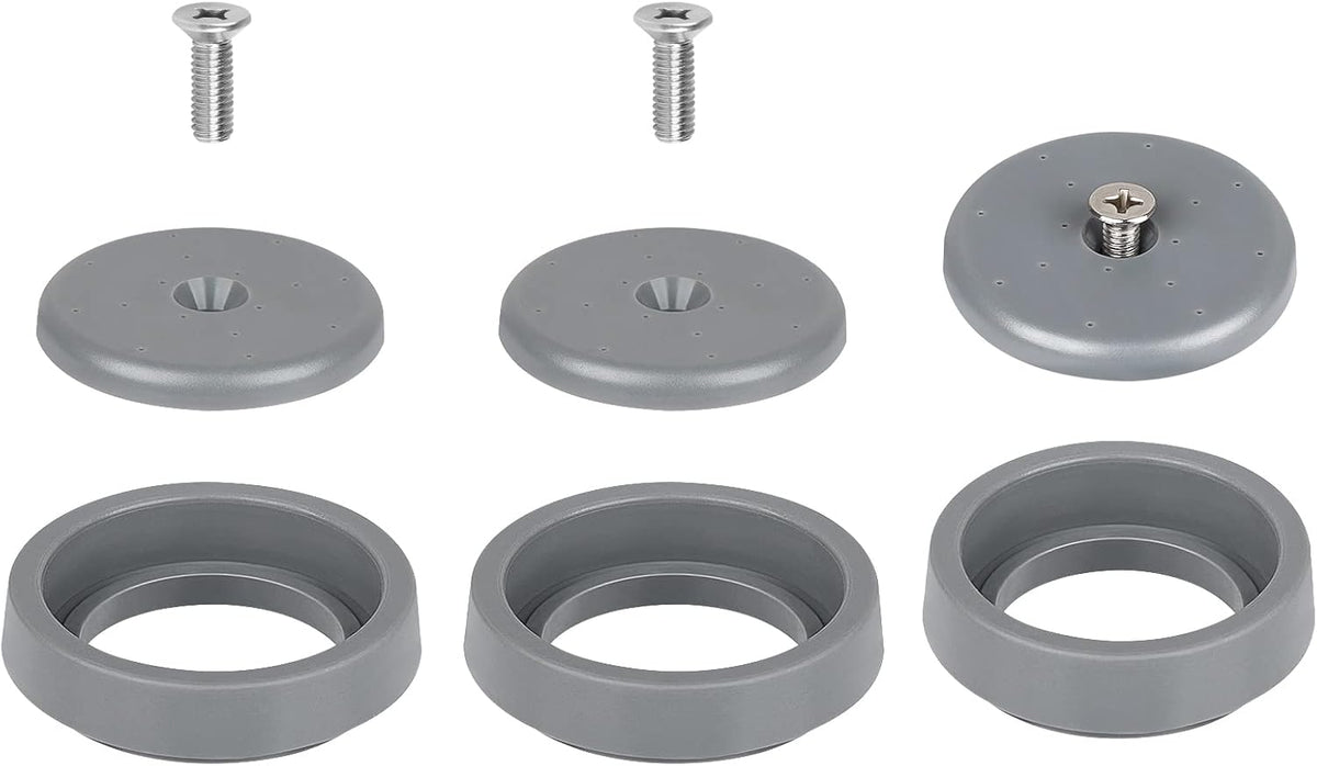 3 Pack Commercial Spray Valve Repair Kit for Most Commercial Sink Pre-Rinse Sprayer Spray Face Bumper and Screw Repair Part 1.42 GPM, Grey