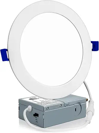 Meconard 1 Pack 6 Inch 3CCT LED Recessed Lighting, Canless Wafer Downlight