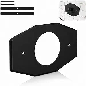 One-Hole-Remodel-Cover-Plate for 2 Handle or 3 Handle Shower(Black)