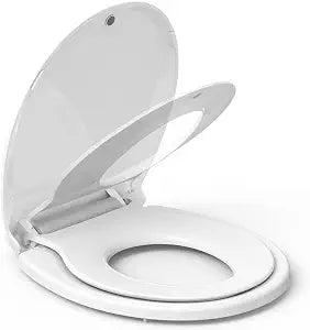 GarveeLife Toilet Seat, Built-in Toddler Potty Training, Quiet-Close Lid, Safe PP Material, Easy Installation & Release, Ideal for Potty Training