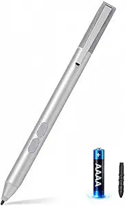 Stylus Pen for Microsoft Surface (300-Day Battery Life), Surface Pro 11/10/9/8/7/6/5/4/3, Go 1-4, Book 1-3, Laptop 1-6, Studio 1-2 with Side Button, Palm Rejection, Smooth Writing for Students&Doers