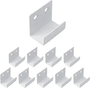 Coshar 10 Pcs Stainless Steel Hanger Bracket, 21mm Inner Width, White