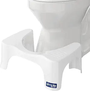 Squatty Potty Simple Curve Bathroom Toilet Stool 7 Inch - White