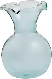 Mud Pie Blue Botanica Ruffle Vase; 4" x 3 1/4" Dia